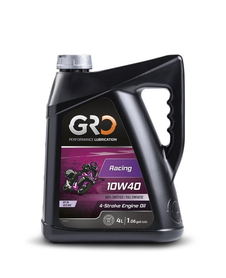 Масло моторное для мотоциклов GRO GLOBAL RACING 10W40,100% Synthetic 4 л