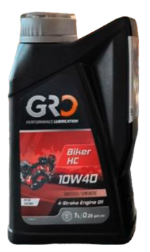 Масло моторное для мотоциклов GRO BIKER HC 10W40, канистра 1 л