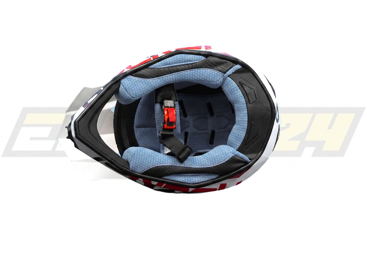 Шлем кроссовый  ROCKOT RM-217  Inferno GL (XL)  (белый/красный/чер ный глянцевый)