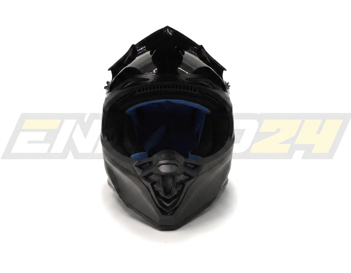 Шлем кроссовый ROCKOT RM-217 Dark GL (XS) (черный глянцевый однотонный)