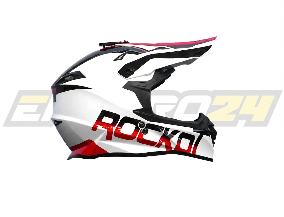 Шлем кроссовый ROCKOT RM-217 Inferno GL (XXL) (белый/красный/черный глянцевый)