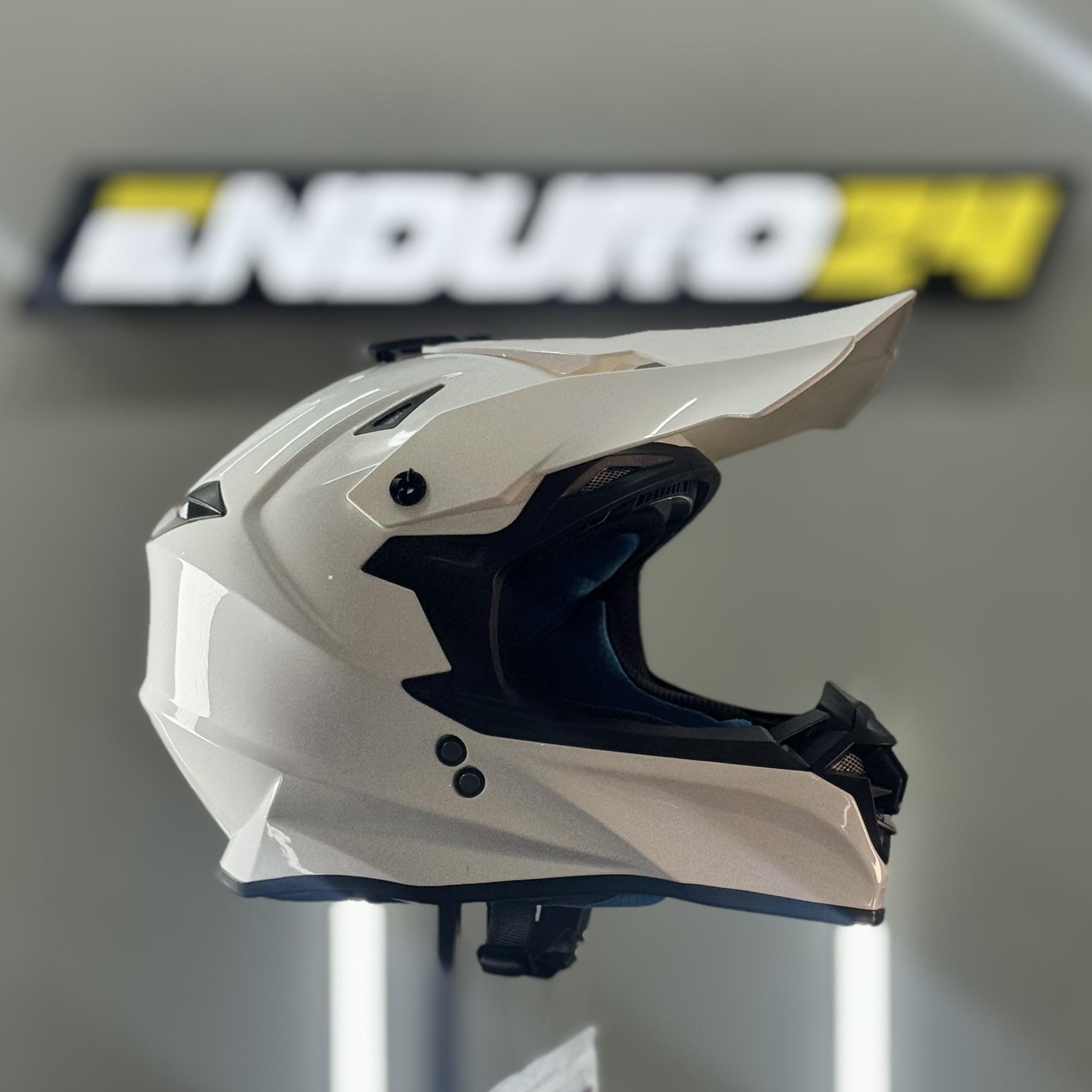 Шлем кроссовый ROCKOT RM-217 Cloud GL (XL) (белый глянцевый однотонный)