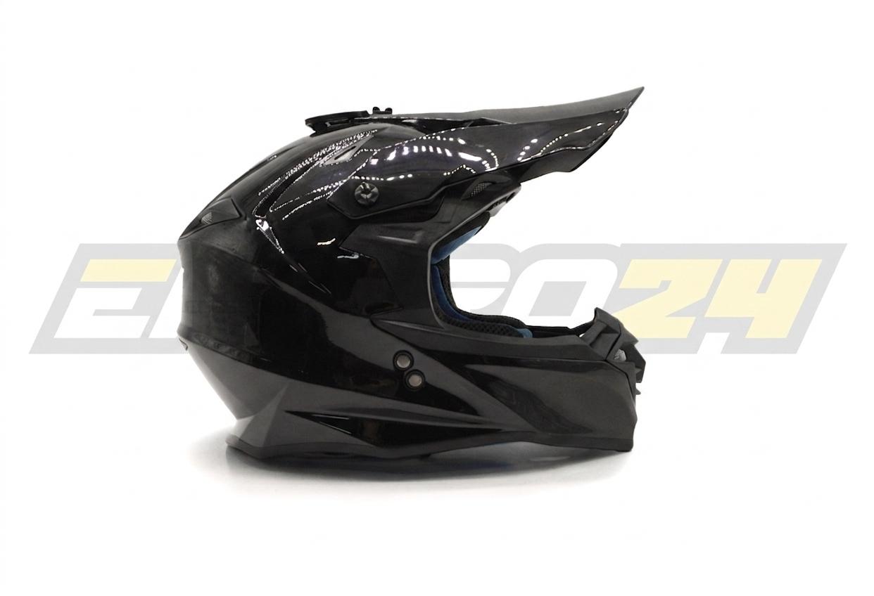 Шлем кроссовый ROCKOT RM-217 Dark GL (XXL) (черный глянцевый однотонный)